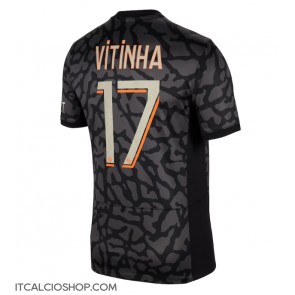 Paris Saint-Germain Vitinha #17 Terza Maglia 2023-24 Manica Corta